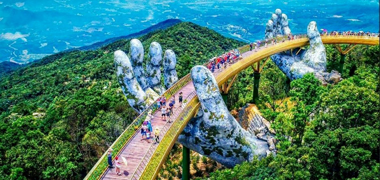 Golden bridge in Da Nang city